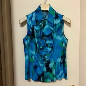 Multicolored sleeveless blouse
